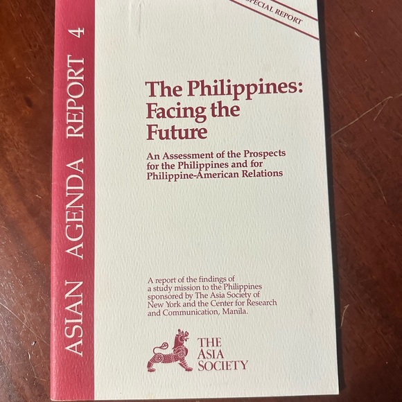 Asian Agenda Report 4 The Philippines Facing the Future 1986 Asia Society Report - Picture 14 of 14